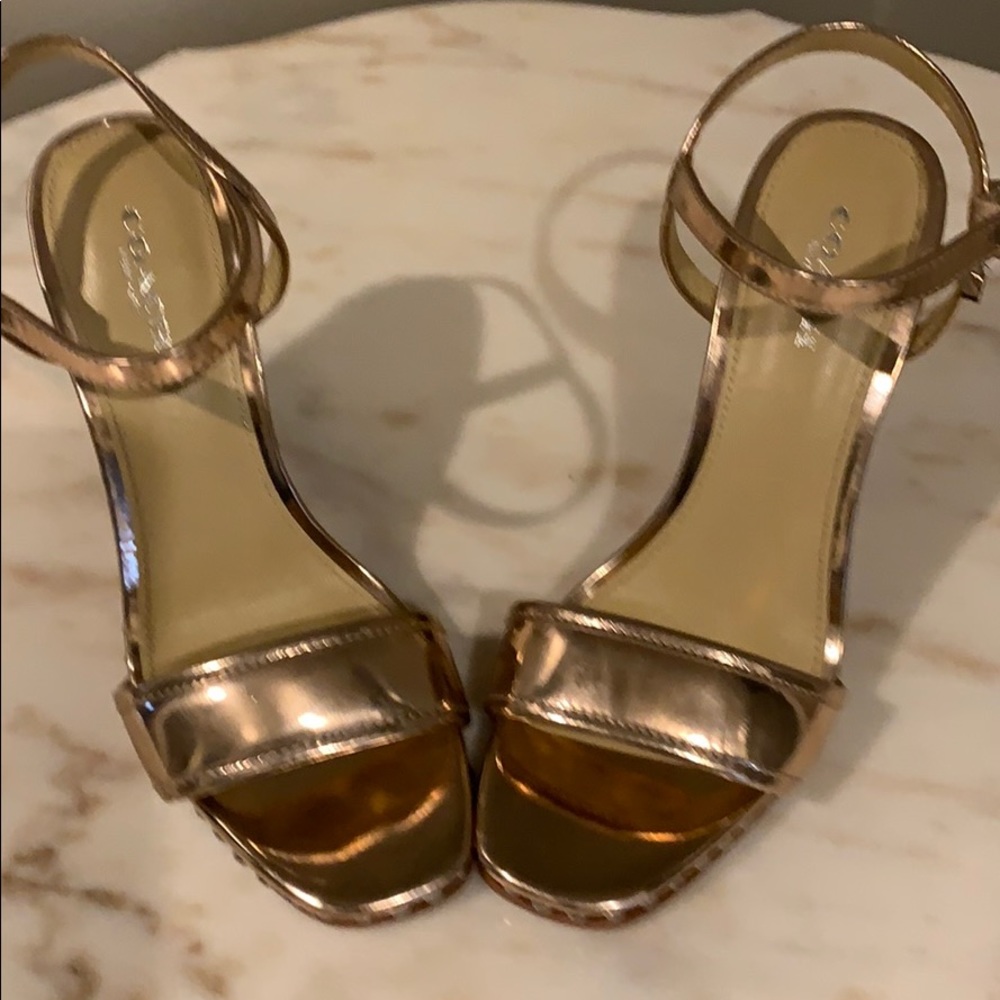 Coach metallic sandals